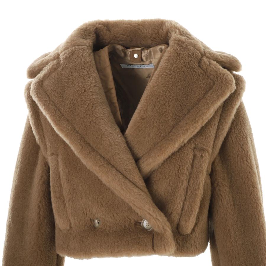 ロ*ミ様 MaxMara ショートコート キャメル アンゴラ混 サイズ42 新品 Max Mara（マックスマーラ） ショートコート SANTOS 2WAY クロップド