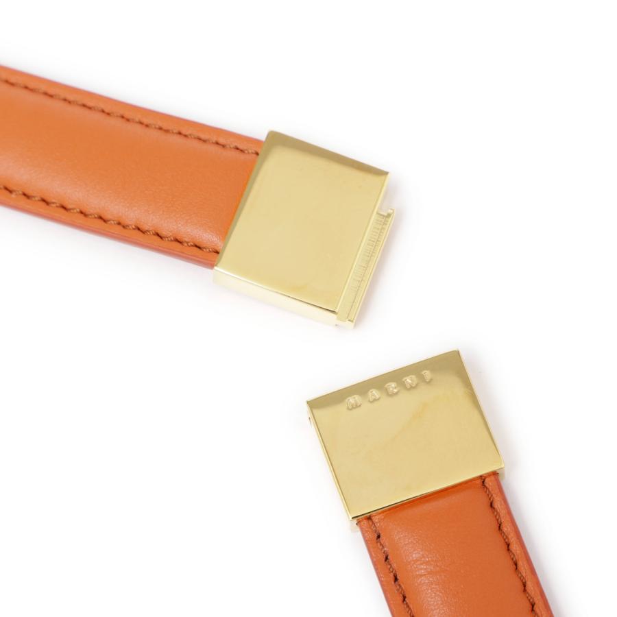 MARNI オレンジ レザー ショルダーバッグ3way MARNI マルニ ショルダーバッグ 3WAY PRISMA SMALL BAG オレンジ