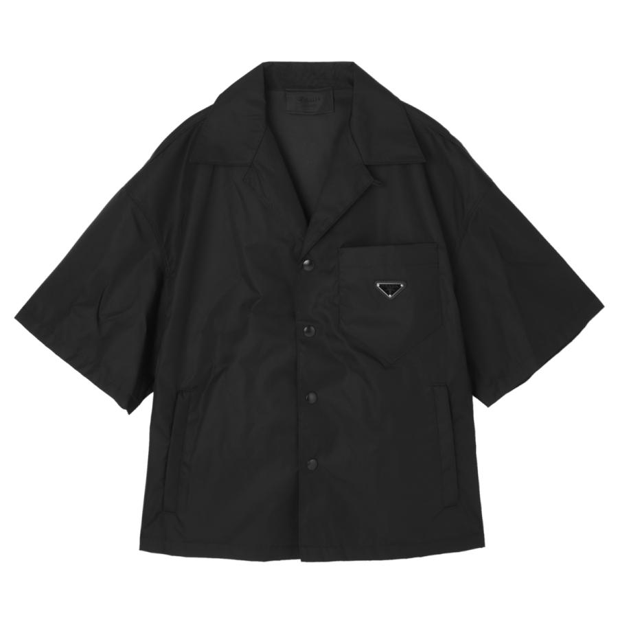 PRADA（プラダ） シャツジャケット 半袖シャツ ブラック メンズ sc449