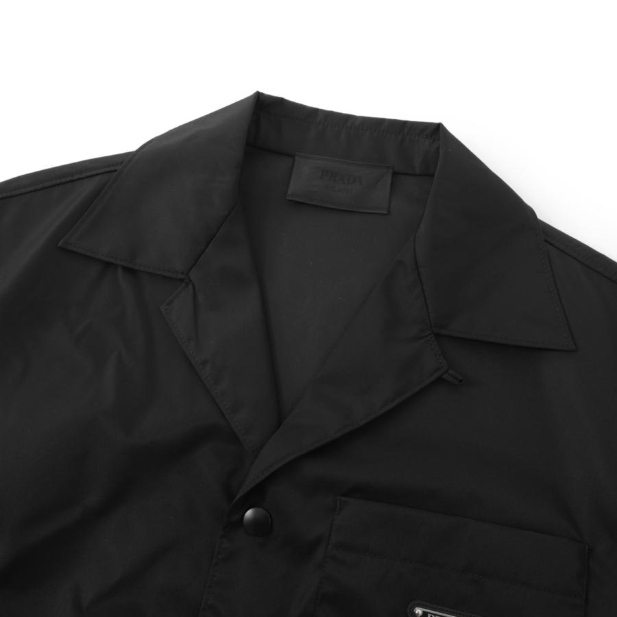 PRADA（プラダ） シャツジャケット 半袖シャツ ブラック メンズ sc449
