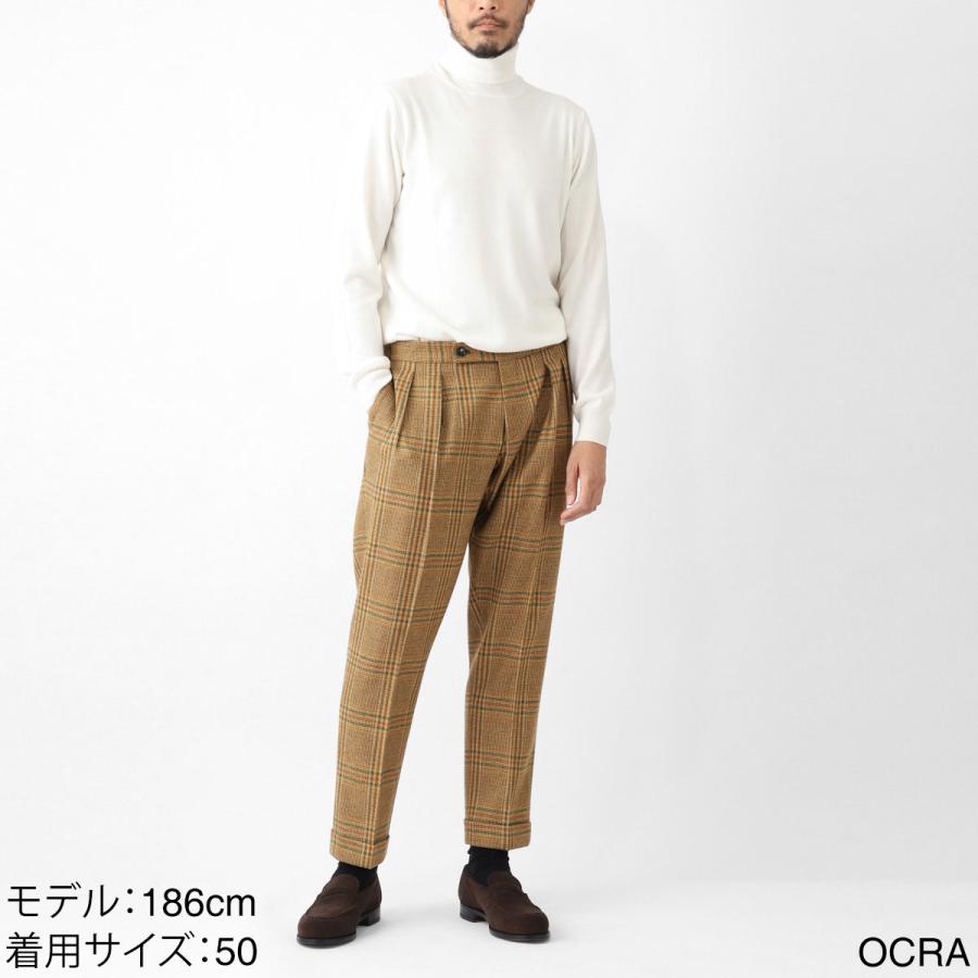 ベルウィッチ BERWICH ツープリーツ スラックス SCOTCH OVERCHECK