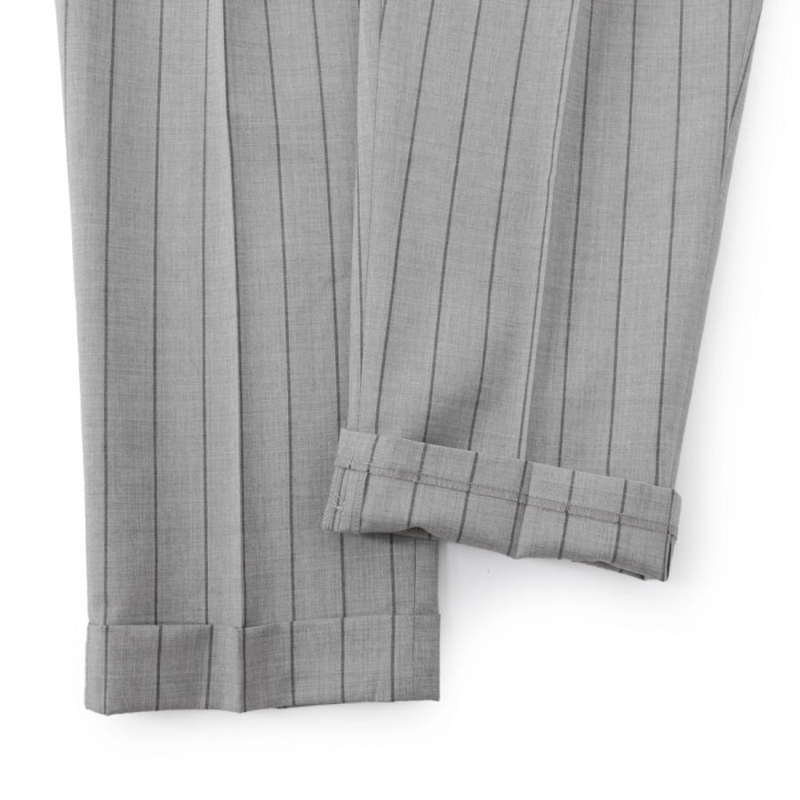 ベルウィッチ BERWICH ツープリーツ スラックス STRIPE VIRGIN WOOL