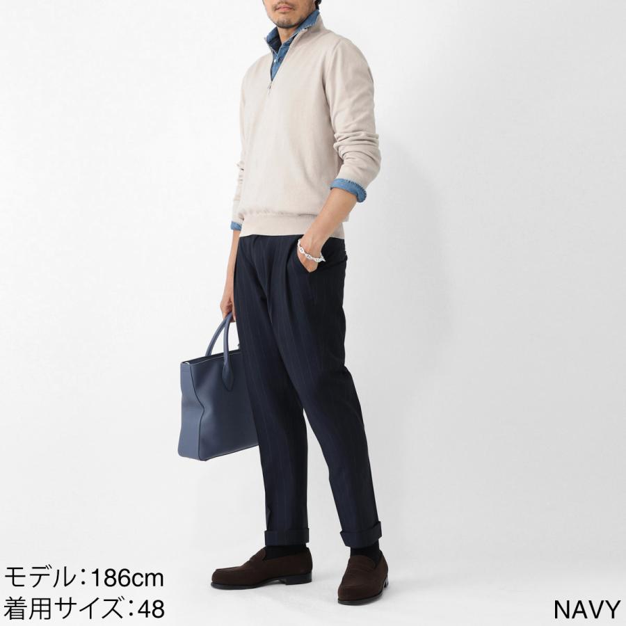 ベルウィッチ BERWICH ツープリーツ スラックス STRIPE VIRGIN