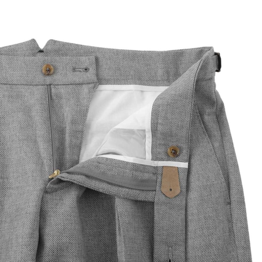 ベルウィッチ BERWICH ツープリーツ スラックス OCCHIO DI PERNICE グレー メンズ scotch-gb1678-ltgreyの画像