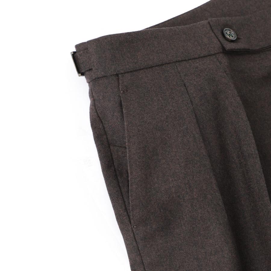 ベルウィッチ BERWICH ツープリーツ スラックス SCOTCH LIGHT MELANGE WOOL ウールパンツ メンズ scotch-rd5470-brown_10