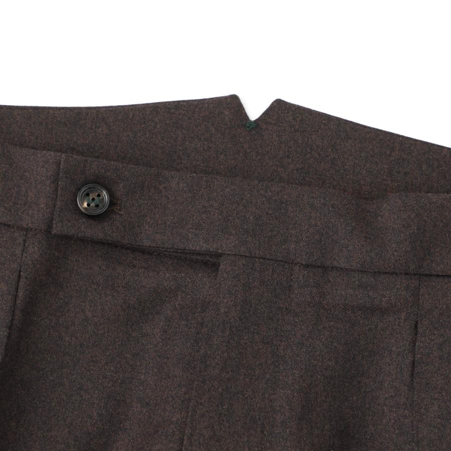 ベルウィッチ BERWICH ツープリーツ スラックス SCOTCH LIGHT MELANGE WOOL ウールパンツ メンズ scotch-rd5470-brown_11