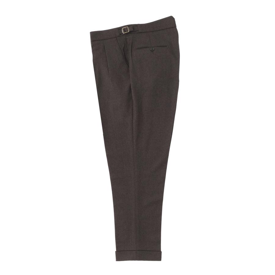 ベルウィッチ BERWICH ツープリーツ スラックス SCOTCH LIGHT MELANGE WOOL ウールパンツ メンズ scotch-rd5470-brown_2