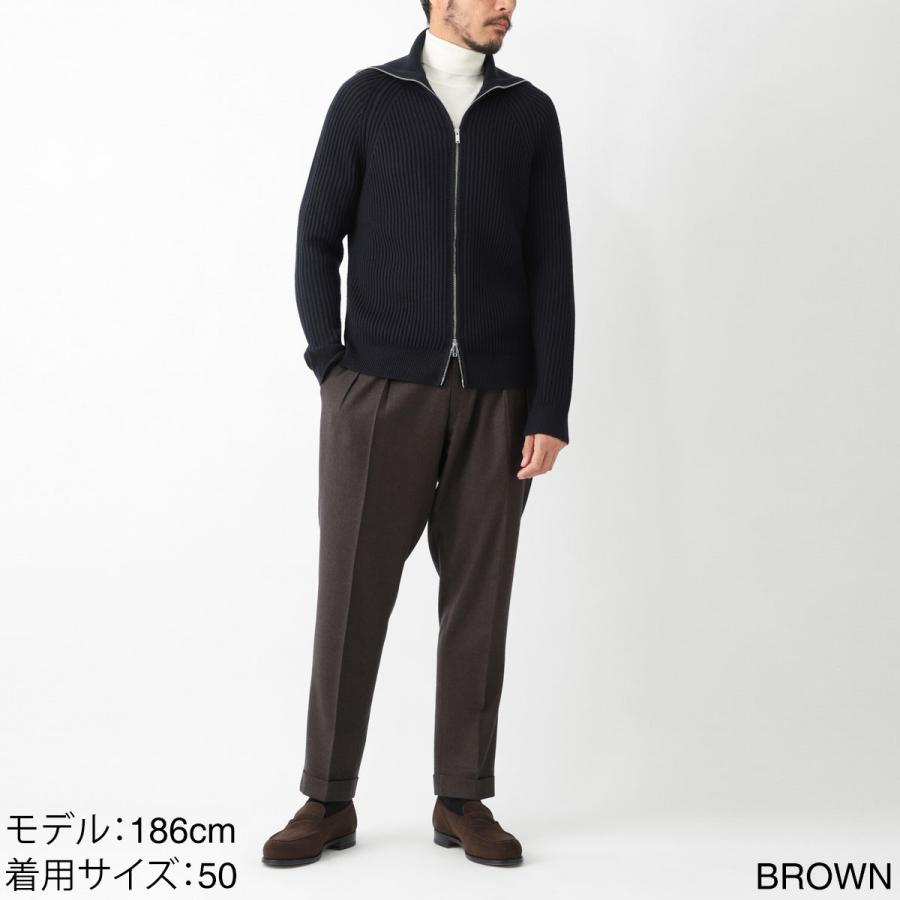 ベルウィッチ BERWICH ツープリーツ スラックス SCOTCH LIGHT MELANGE