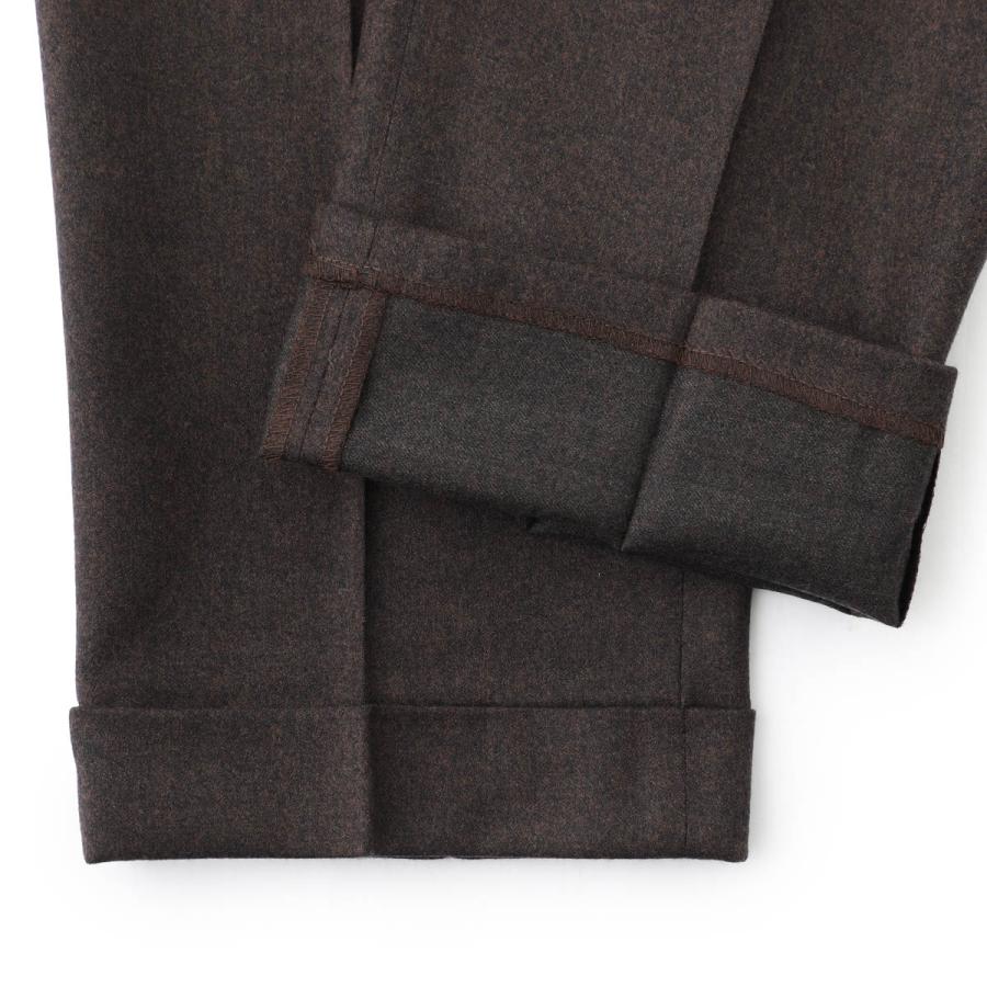 ベルウィッチ BERWICH ツープリーツ スラックス SCOTCH LIGHT MELANGE WOOL ウールパンツ メンズ scotch-rd5470-brown_9