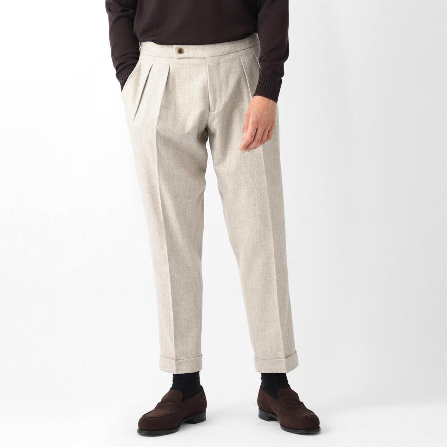 ベルウィッチ　スコッチ　/ size48 ベージュ ベルウィッチ BERWICH ツープリーツ スラックス SCOTCH CARDED MELANGE