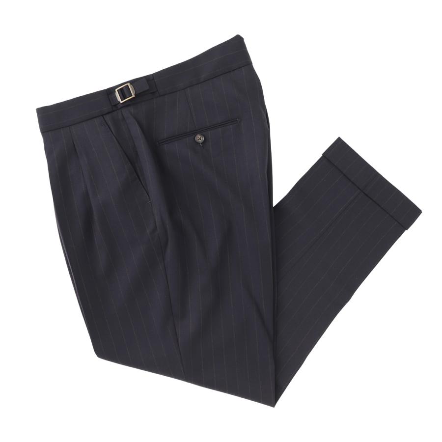 ベルウィッチ BERWICH ツープリーツ スラックス SCOTCH STRIPED