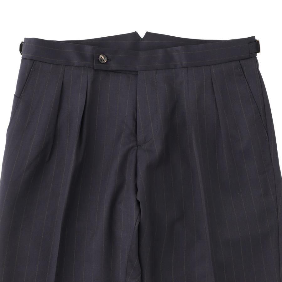 ベルウィッチ BERWICH ツープリーツ スラックス SCOTCH STRIPED