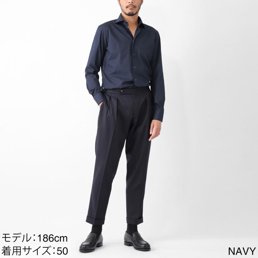 ベルウィッチ BERWICH ツープリーツ スラックス SCOTCH STRIPED