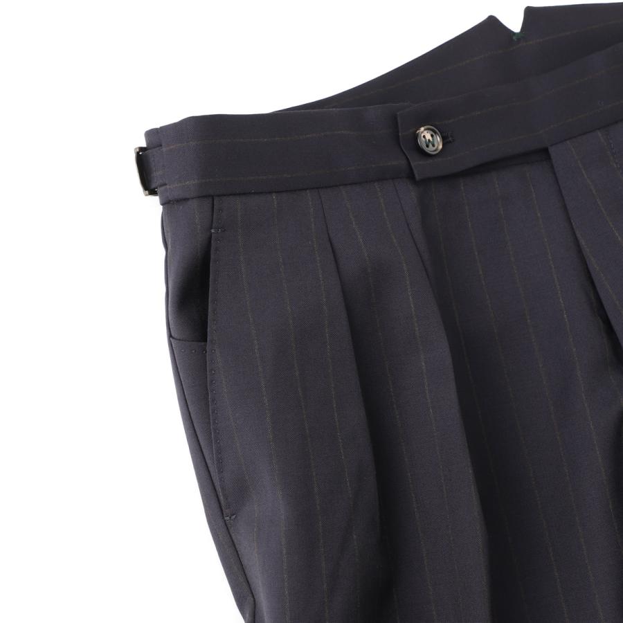 ベルウィッチ BERWICH ツープリーツ スラックス SCOTCH STRIPED