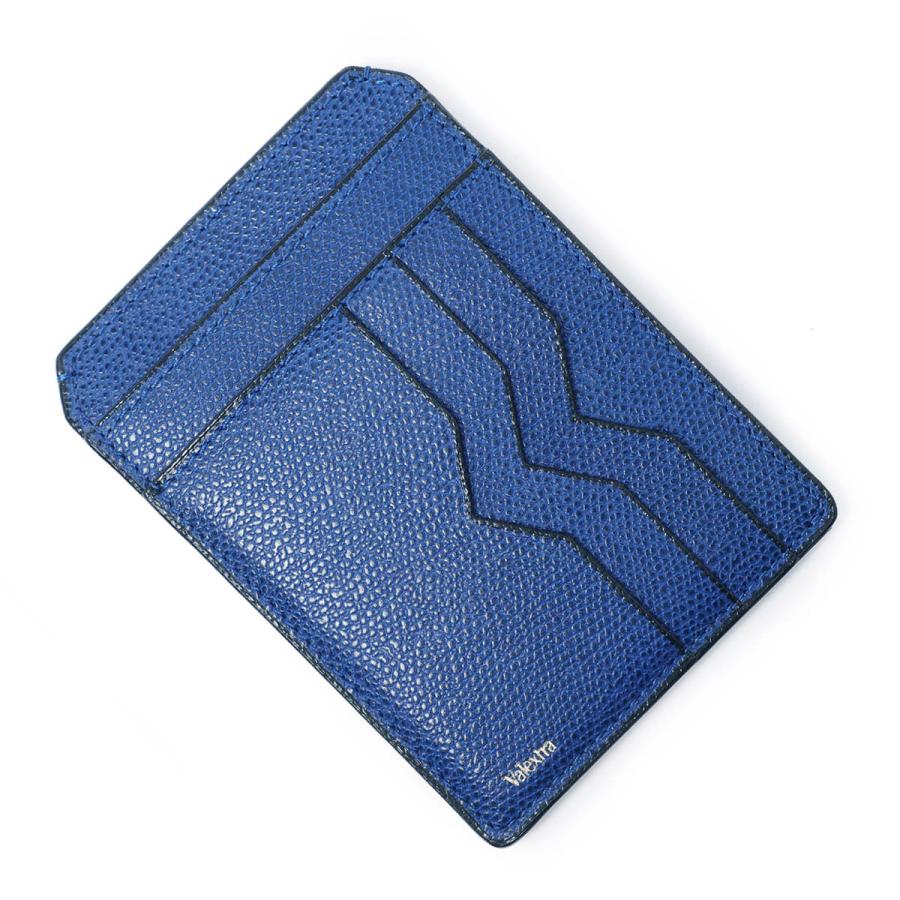 ヴァレクストラ Valextra カードケース V8L75 028 ブルー メンズ