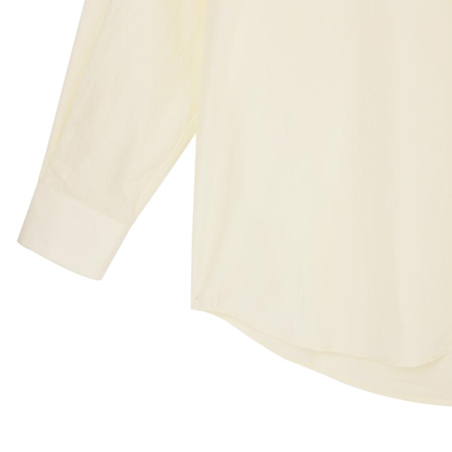 ルメール LEMAIRE 長袖レギュラーカラーシャツ DOUBLE POCKET SHIRT イエロー メンズ sh1157-lf1399-bg222-almondmilkの画像
