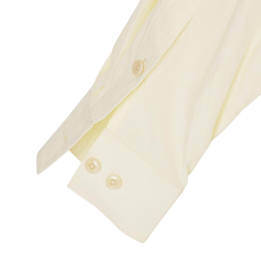 ルメール LEMAIRE 長袖レギュラーカラーシャツ DOUBLE POCKET SHIRT イエロー メンズ sh1157-lf1399-bg222-almondmilkの画像