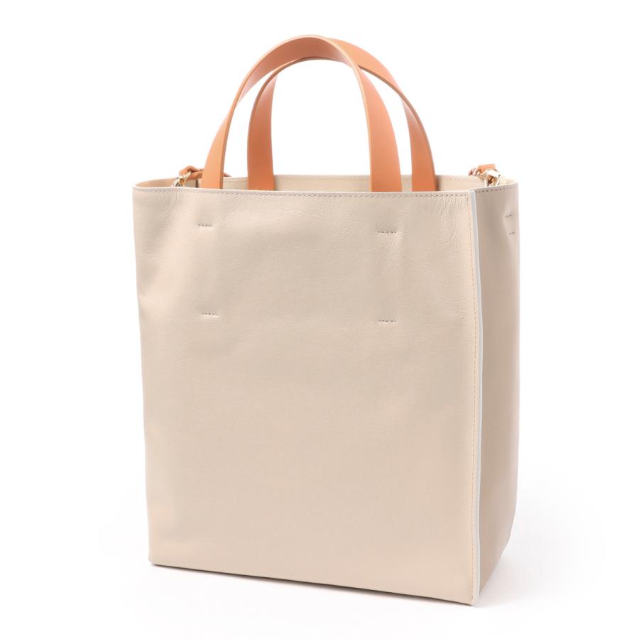 【新品未使用】MARNI ベージュ レザー製 Museo Soft トートバッグ MARNI（マルニ） トートバッグ 2WAY MUSEO SOFT SMALL ショルダー