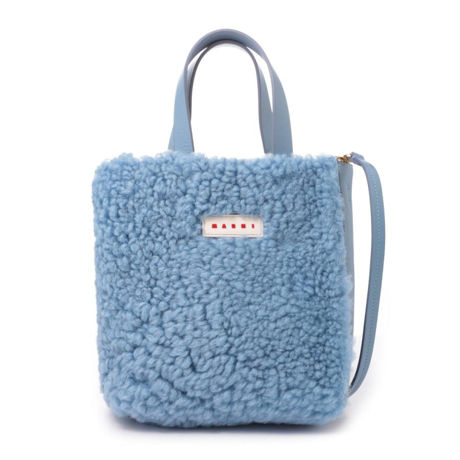MARNI マルニ　トートバッグ　ラフィア　2wayバッグ　ライトブルー MARNI マルニ トートバッグ ラフィア 2wayバッグ ライトブルー