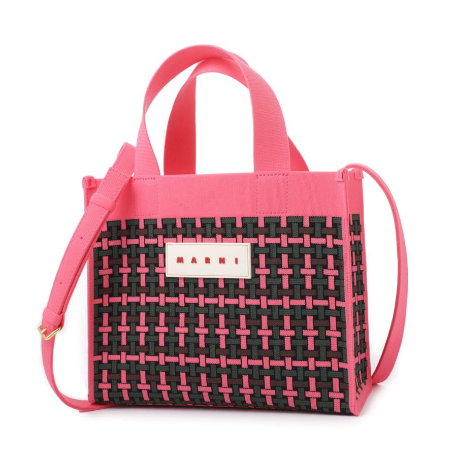 MARNI マルニ トートバッグ 2WAY SHOPPING SMALL KNIT JACQUARD