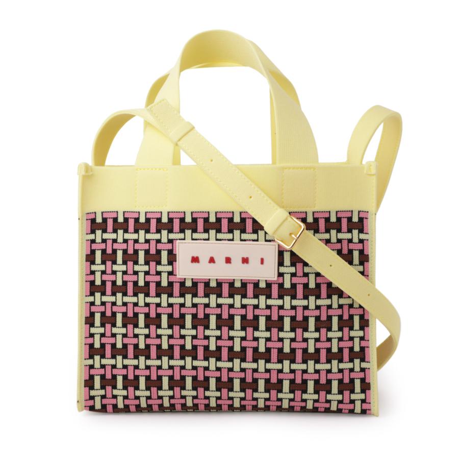 MARNI マルニ トートバッグ 2WAY SHOPPING SMALL KNIT JACQUARD