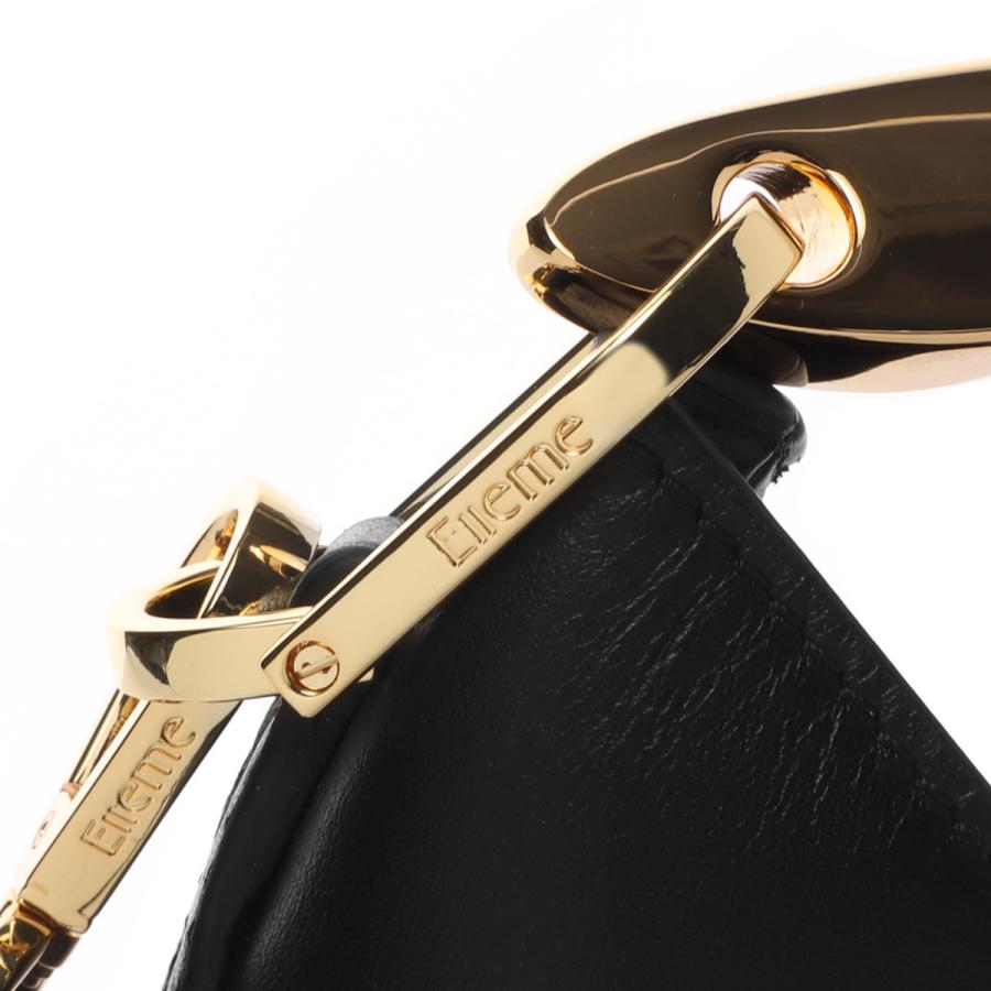 エレメ Elleme ハンドバッグ 2WAY Small Boomerang Leather ショルダーバッグ レディース small-boomerang-leather-black-goldの画像