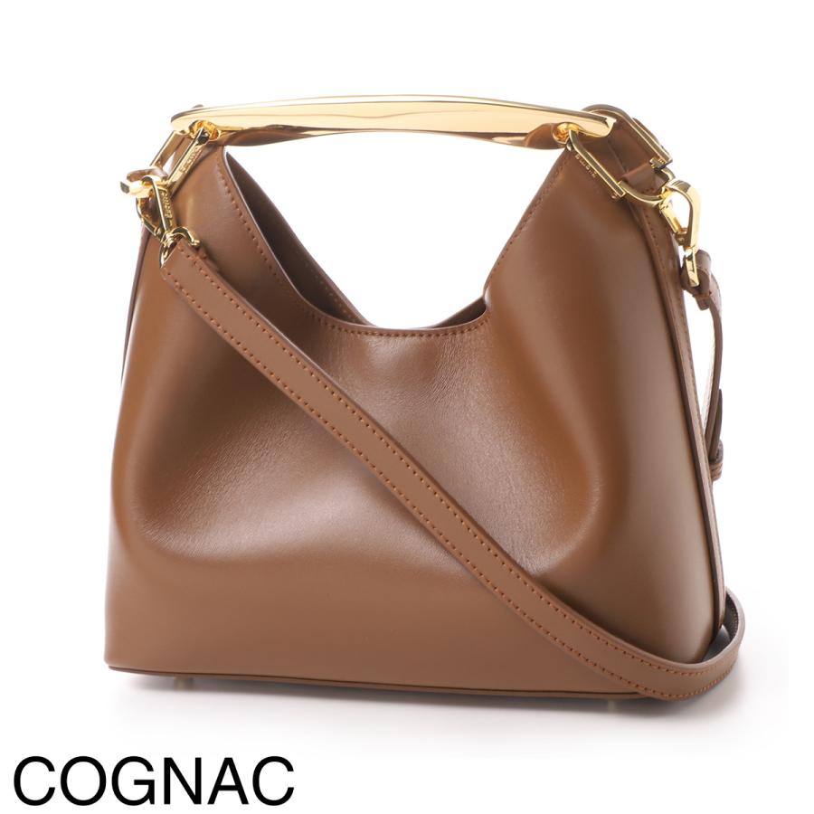 エレメ Elleme ハンドバッグ 2WAY Small Boomerang Leather ショルダーバッグ レディース small-boomerang-leather-black-goldの画像