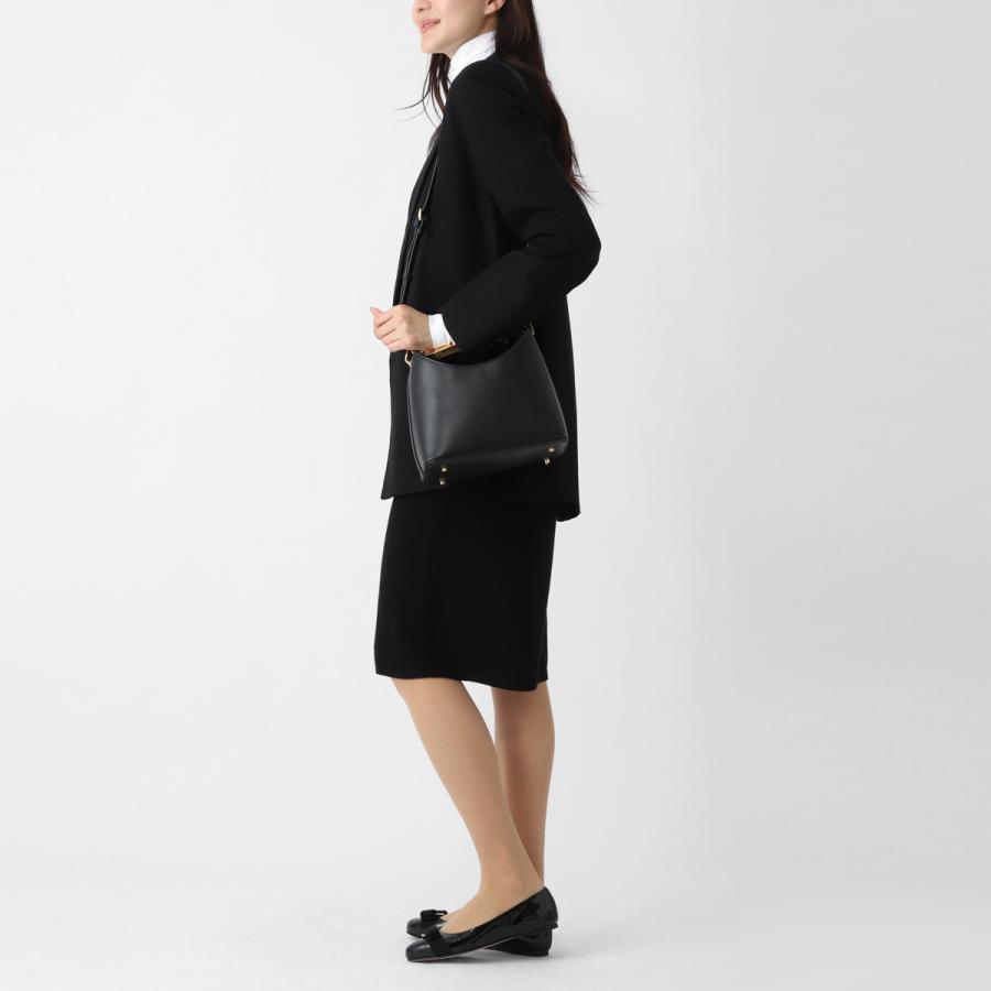 エレメ Elleme ハンドバッグ 2WAY Small Boomerang Leather ショルダーバッグ レディース small-boomerang-leather-black-goldの画像