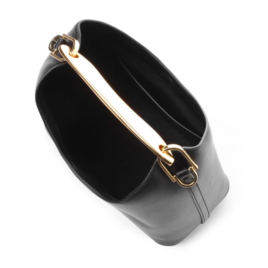 エレメ Elleme ハンドバッグ 2WAY Small Boomerang Leather ショルダーバッグ レディース small-boomerang-leather-black-goldの画像