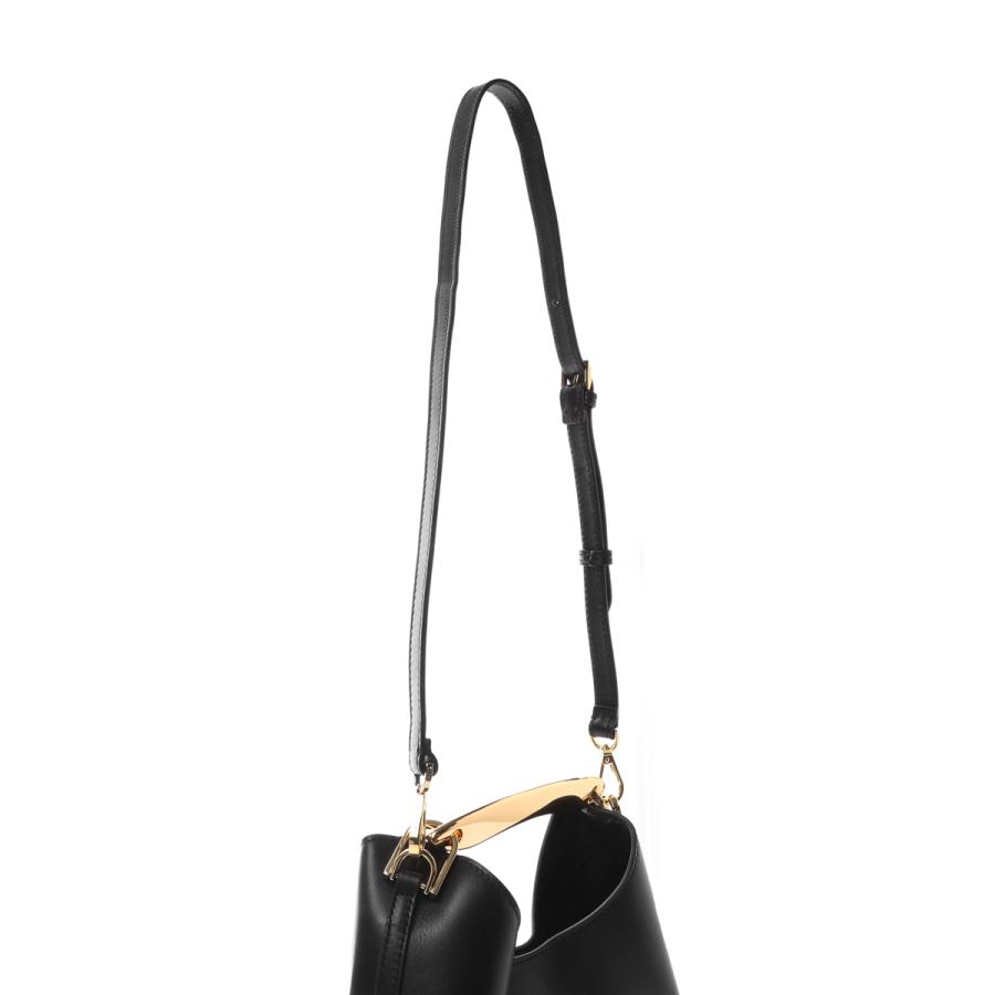 エレメ Elleme ハンドバッグ 2WAY Small Boomerang Leather ショルダーバッグ レディース small-boomerang-leather-black-goldの画像