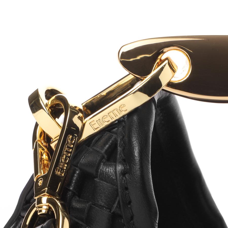 エレメ Elleme ハンドバッグ 2WAY Small Boomerang Woven Leather ショルダーバッグ レディース small-boomerang-woven-leather-blackの画像