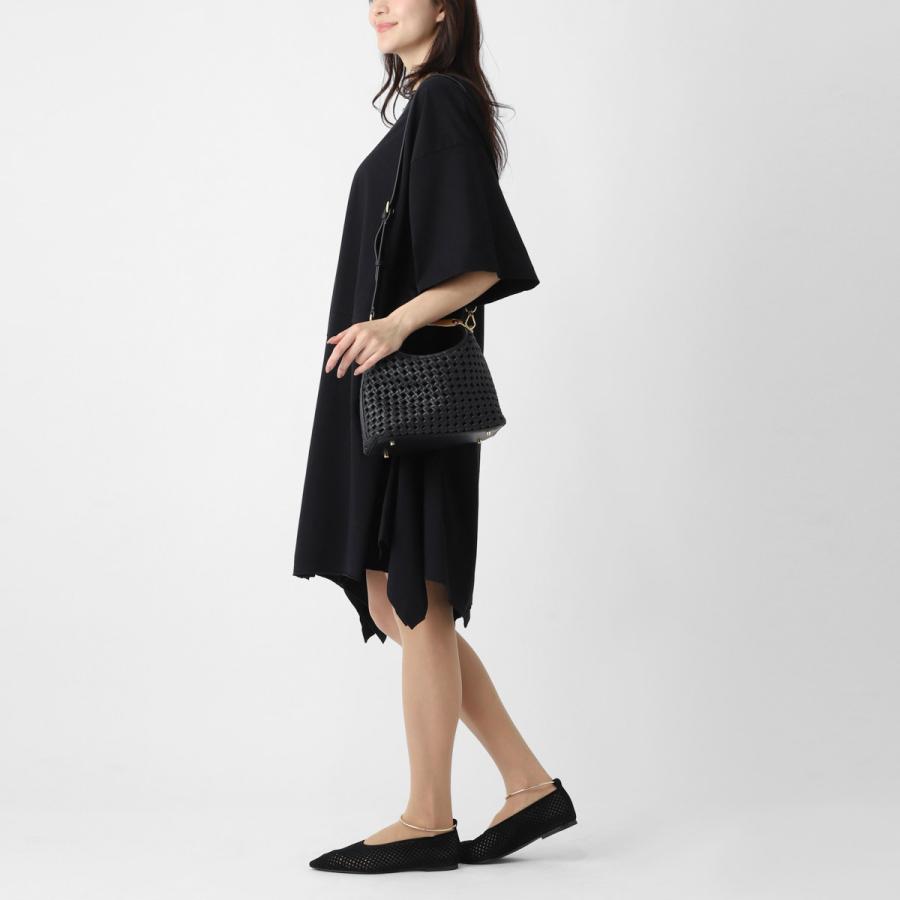 エレメ Elleme ハンドバッグ 2WAY Small Boomerang Woven Leather ショルダーバッグ レディース small-boomerang-woven-leather-blackの画像