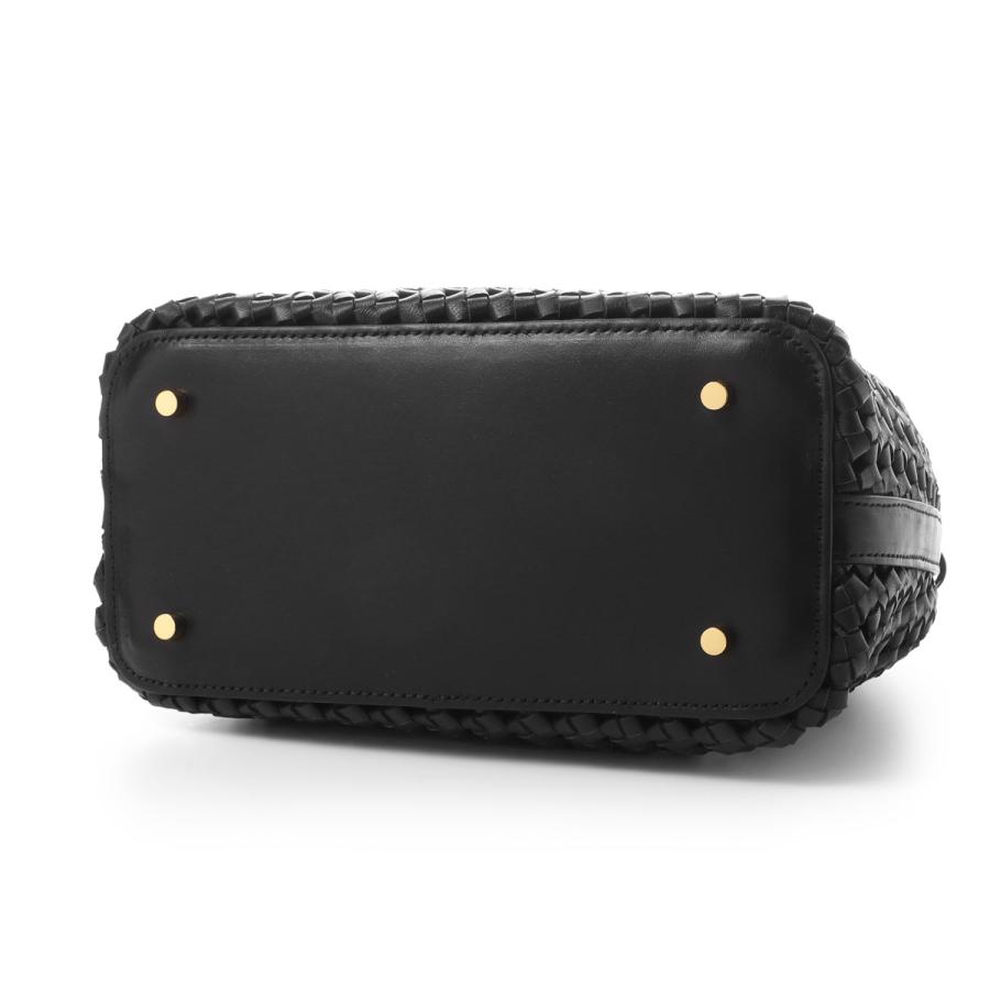 エレメ Elleme ハンドバッグ 2WAY Small Boomerang Woven Leather ショルダーバッグ レディース small-boomerang-woven-leather-blackの画像