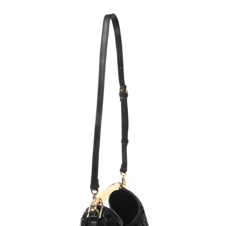 エレメ Elleme ハンドバッグ 2WAY Small Boomerang Woven Leather ショルダーバッグ レディース small-boomerang-woven-leather-blackの画像