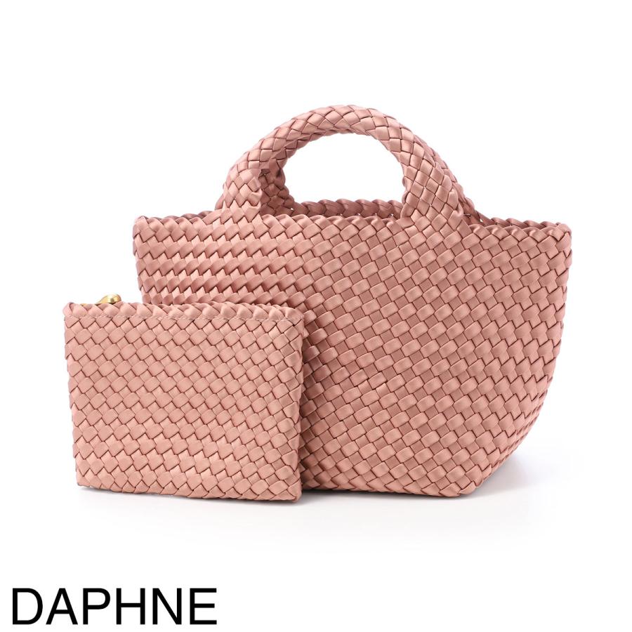 ナゲディ トートバッグ St. Barths Small Tote Satin セント バース スモール ポーチ付き Sサイズ メッシュ ネオプレン 軽量 編み込み ハンドバッグの画像