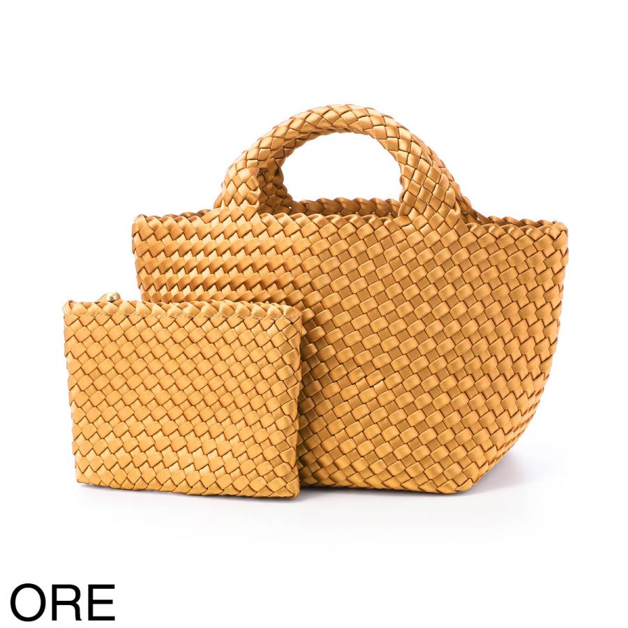 ナゲディ トートバッグ St. Barths Small Tote Satin セント バース スモール ポーチ付き Sサイズ メッシュ ネオプレン 軽量 編み込み ハンドバッグの画像
