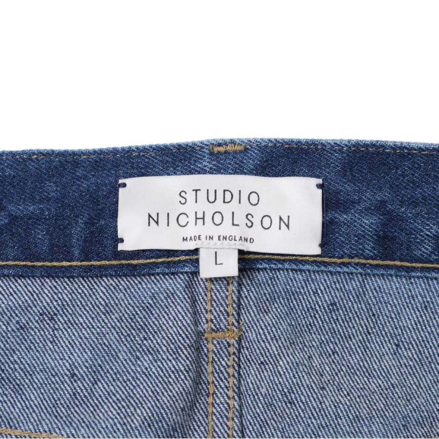 スタジオ ニコルソン STUDIO NICHOLSON ジップフライジーンズ PAOLO ワイドパンツ メンズ paolo-snm-1023-indigoの画像