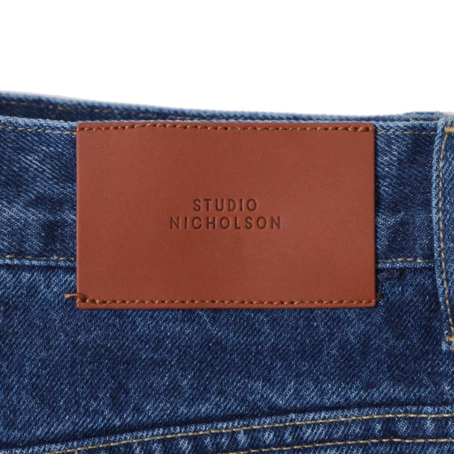 スタジオ ニコルソン STUDIO NICHOLSON ジップフライジーンズ PAOLO ワイドパンツ メンズ paolo-snm-1023-indigoの画像