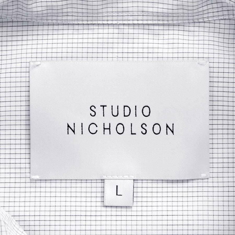 スタジオ ニコルソン STUDIO NICHOLSON 半袖シャツ PETE ホワイト メンズ pete-snm-1033-white-blackの画像