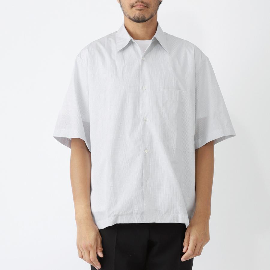 スタジオ ニコルソン STUDIO NICHOLSON 半袖シャツ PETE ホワイト メンズ pete-snm-1033-white-blackの画像