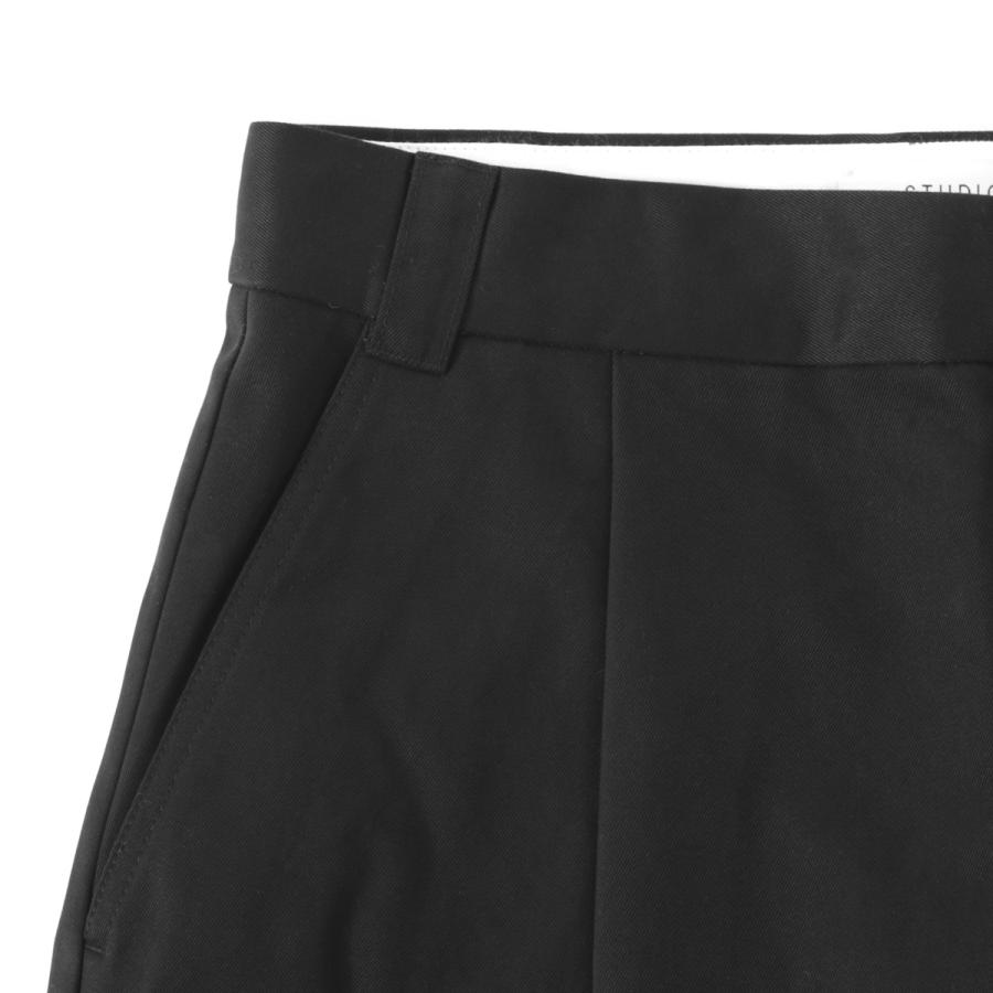 スタジオ ニコルソン STUDIO NICHOLSON コットンパンツ SORTE DEEP PLEAT VOLUME PANT ボリュームパンツ ブラック メンズ sorte-snm-1248-blackの画像