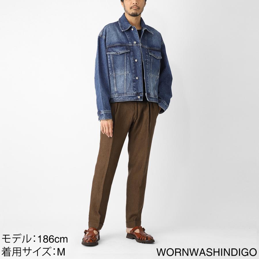 スタジオ ニコルソン STUDIO NICHOLSON デニムジャケット STEIN ITALIAN DENIM JACKET ブルー メンズ stein-snm-1299-wornwashindigoの画像
