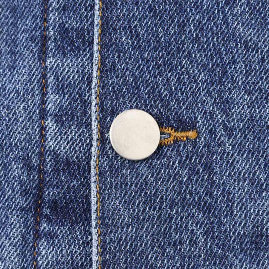 スタジオ ニコルソン STUDIO NICHOLSON デニムジャケット STEIN ITALIAN DENIM JACKET ブルー メンズ stein-snm-1299-wornwashindigoの画像