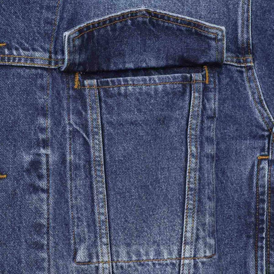 スタジオ ニコルソン STUDIO NICHOLSON デニムジャケット STEIN ITALIAN DENIM JACKET ブルー メンズ stein-snm-1299-wornwashindigoの画像