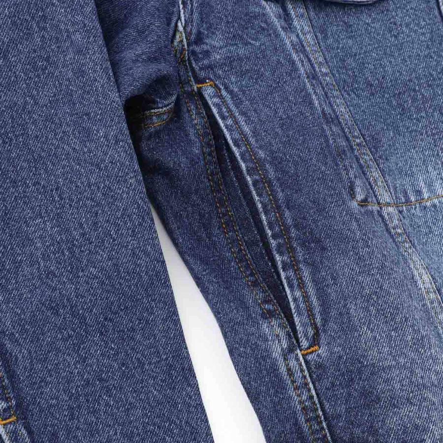 スタジオ ニコルソン STUDIO NICHOLSON デニムジャケット STEIN ITALIAN DENIM JACKET ブルー メンズ stein-snm-1299-wornwashindigoの画像
