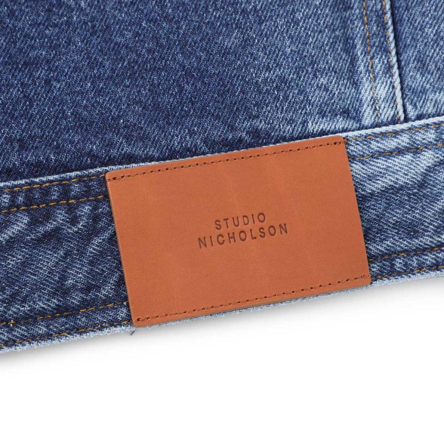 スタジオ ニコルソン STUDIO NICHOLSON デニムジャケット STEIN ITALIAN DENIM JACKET ブルー メンズ stein-snm-1299-wornwashindigoの画像