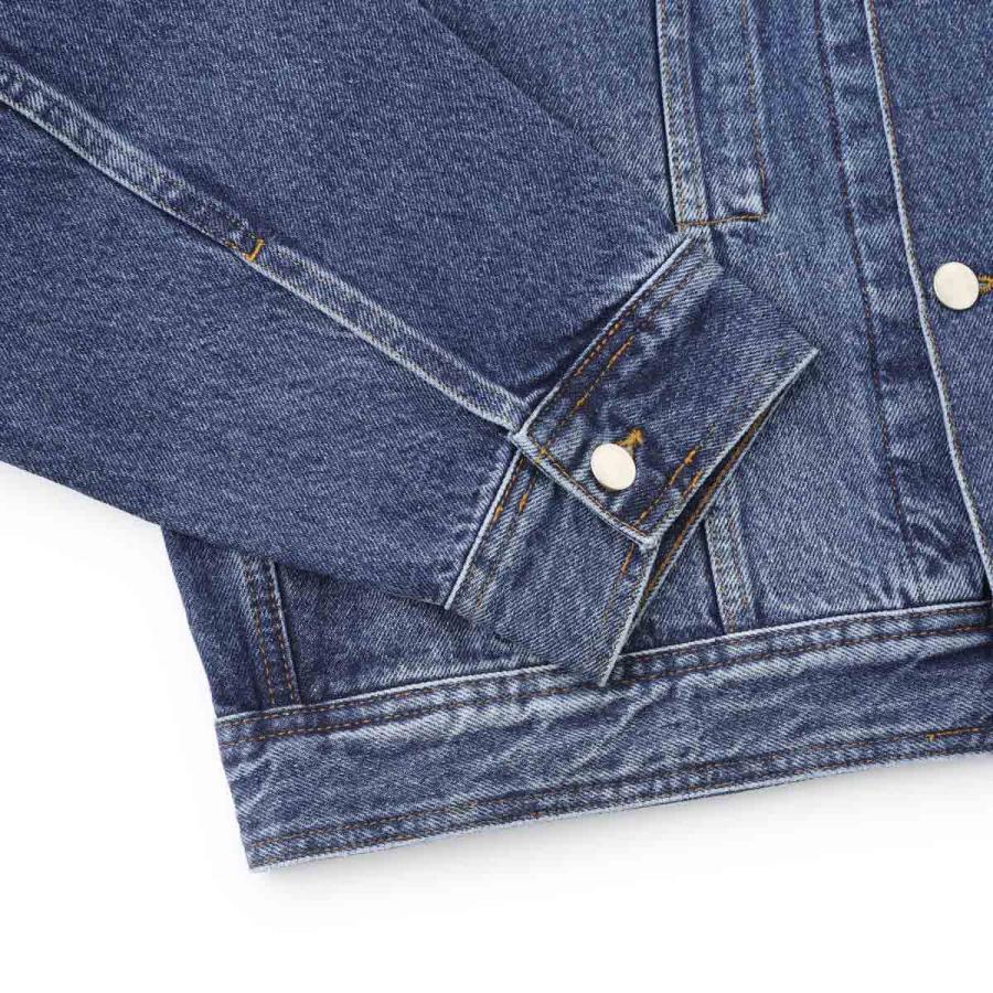 スタジオ ニコルソン STUDIO NICHOLSON デニムジャケット STEIN ITALIAN DENIM JACKET ブルー メンズ stein-snm-1299-wornwashindigoの画像
