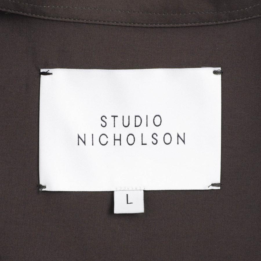 スタジオ ニコルソン STUDIO NICHOLSON 半袖シャツ SORONO メンズ sorono-snm-883-blackgrapeの画像
