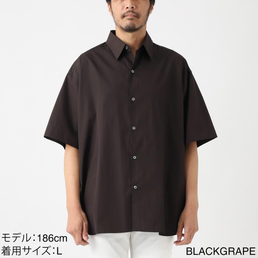 スタジオ ニコルソン STUDIO NICHOLSON 半袖シャツ SORONO メンズ sorono-snm-883-blackgrapeの画像