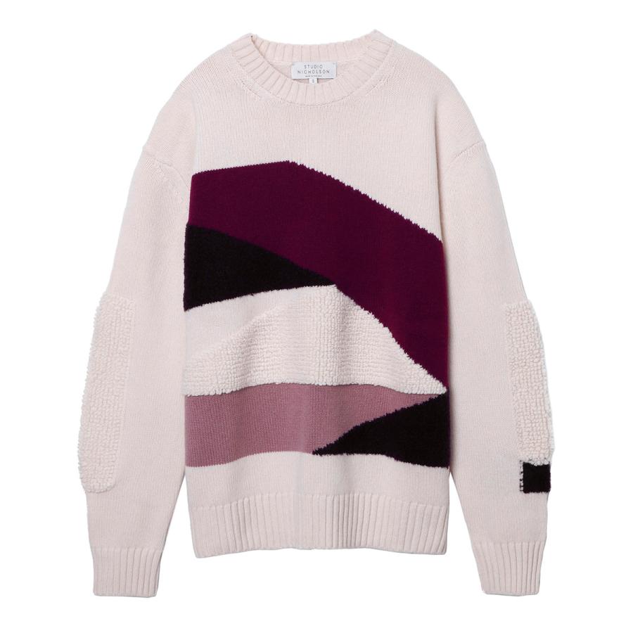 STUDIO NICHOLSON パープルニットセーター S STUDIO NICHOLSON パープルニットセーター S